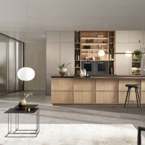 LEICHT Kyoto Inselküche Holz mit Tresen