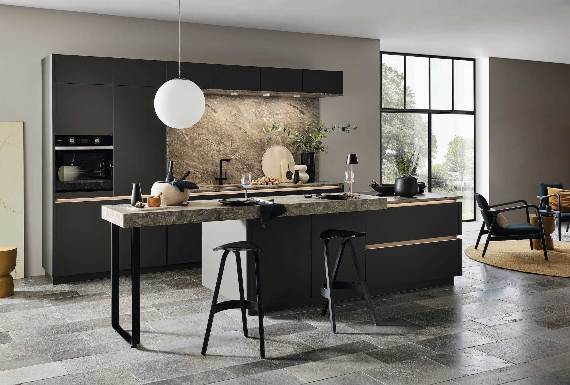 Nolte Designküche Graphit matt