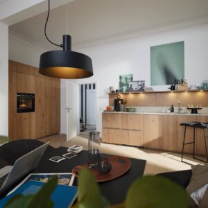 Nolte moderne Küchenzeile Holz hell