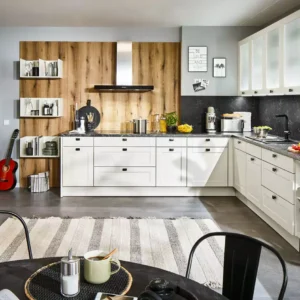 Pino Landhausküche L-Form Weiß