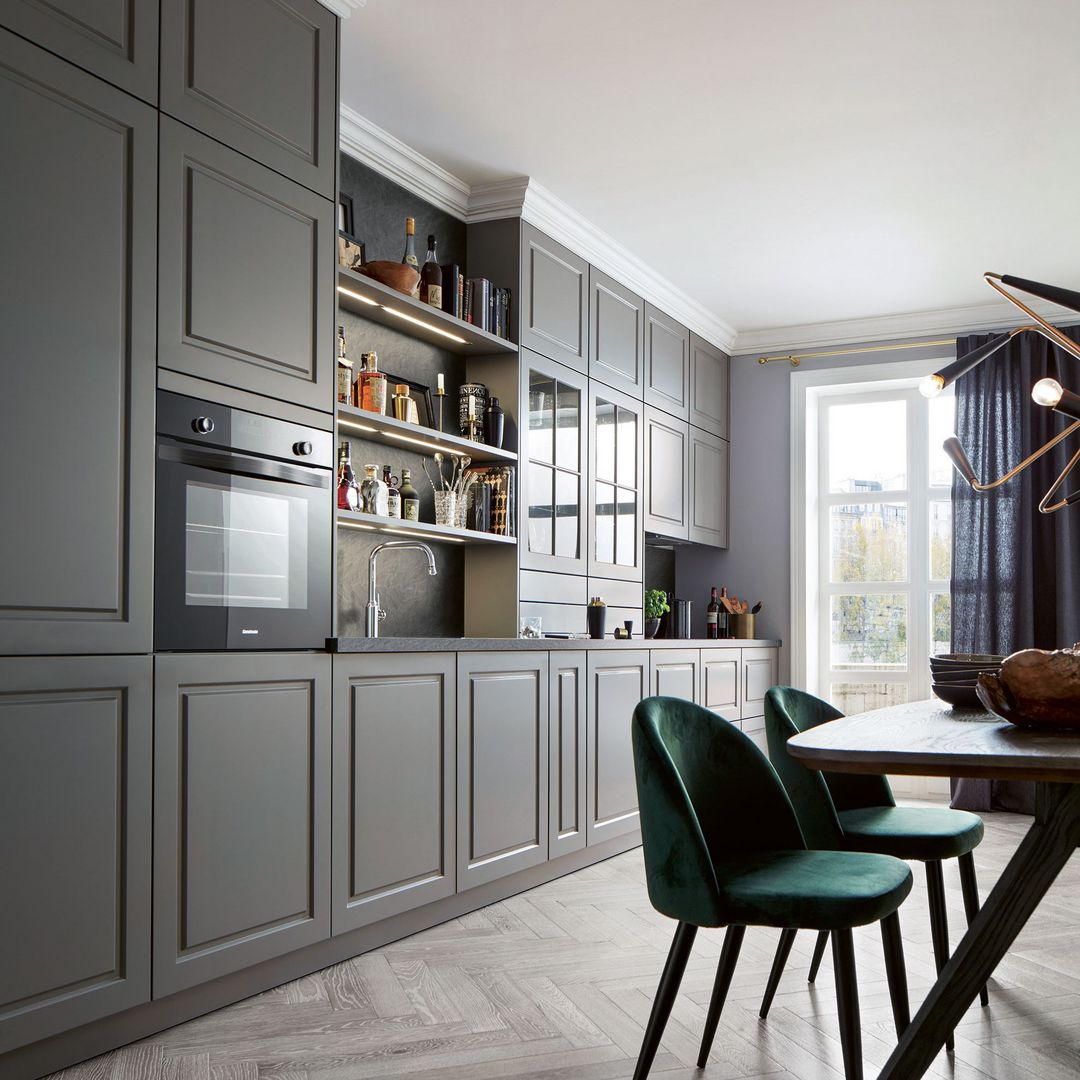 Schüller Classic Matt Küchenzeile Grau